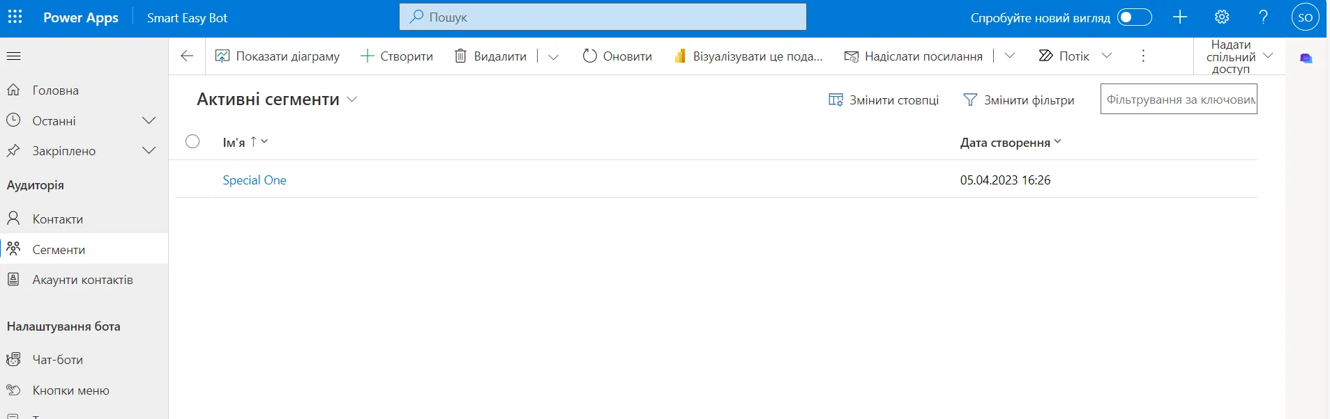 активні сегменти UA
