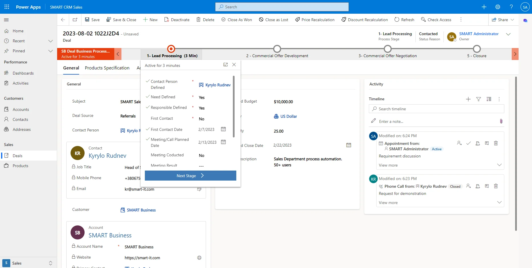 SMART Sales AMIntegrator case