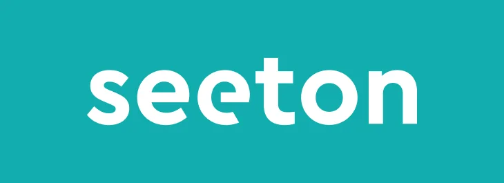 SEETON text on green background