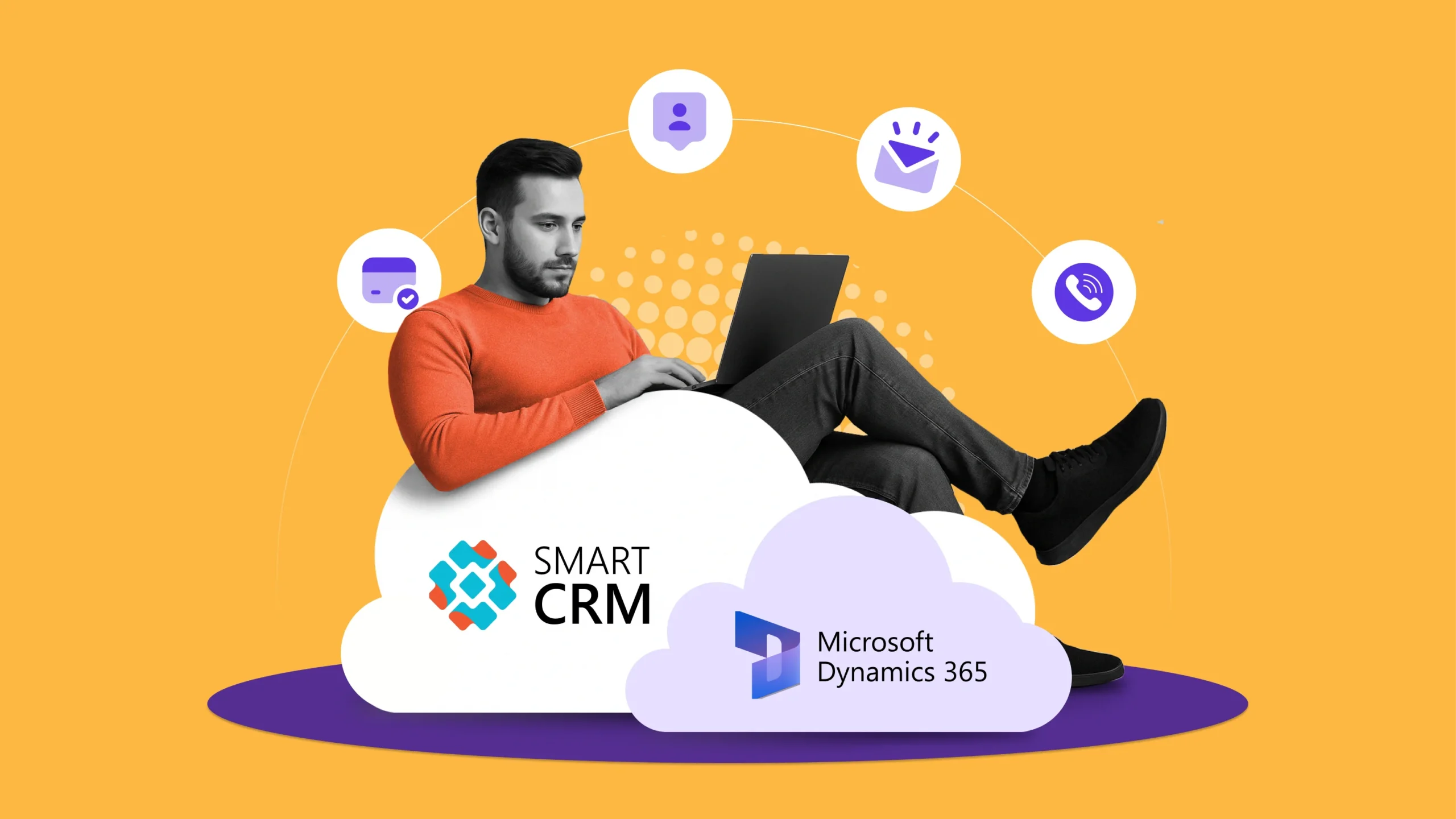 Visualization of reliable cloud platforms SMART CRM and Microsoft Dynamics 365