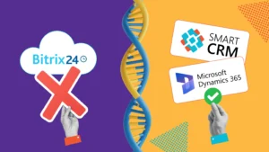 Візуальне порівняння Bitrix24 з безпечними аналогами SMART CRM та Microsoft Dynamics 365