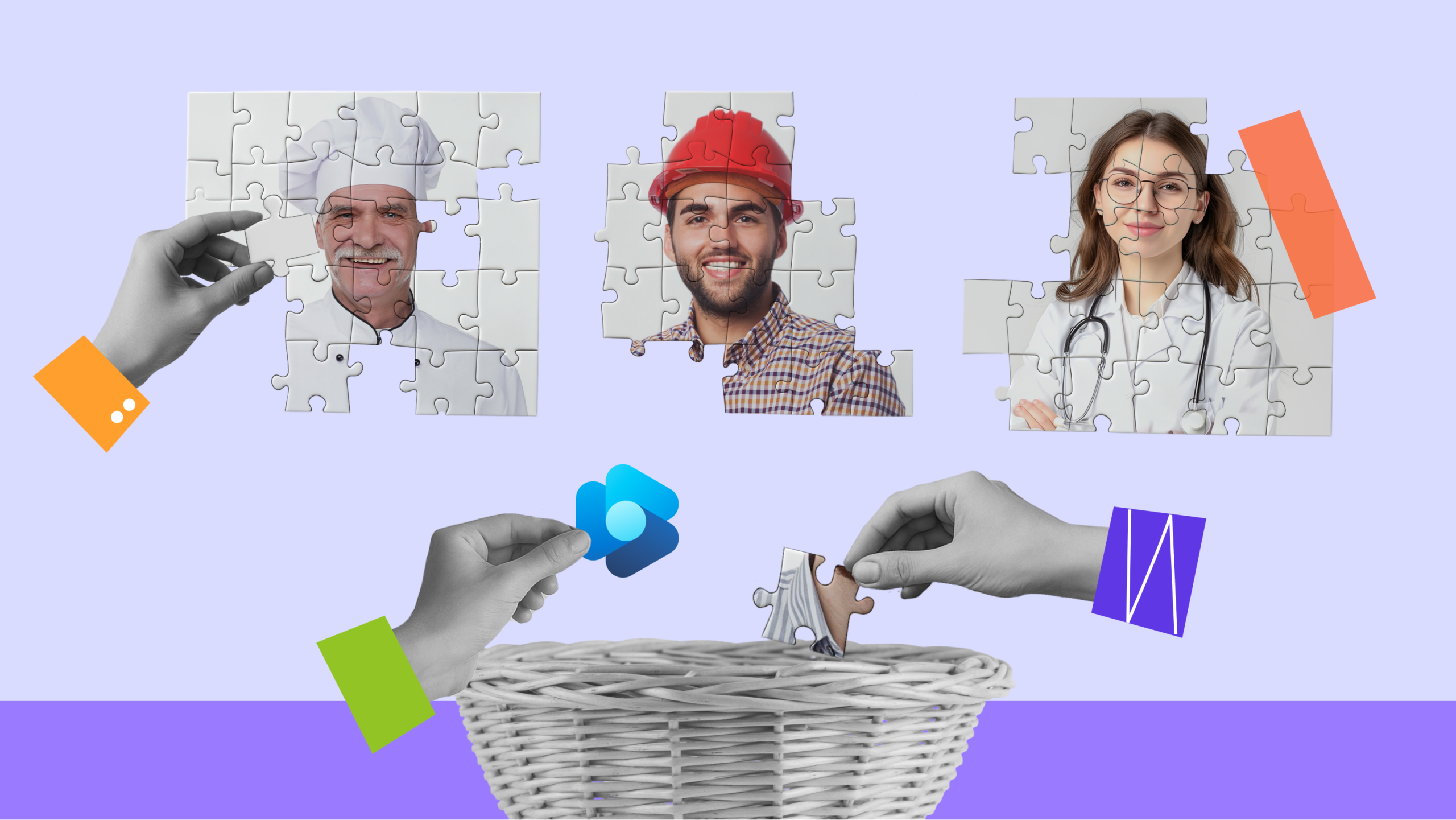 SMART CRM 4 050825 Рішення Dynamics 365 Customer Insights, продемонстроване «пазлами» трьох клієнтів